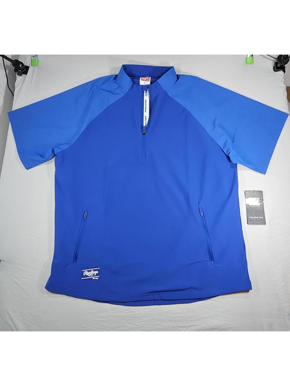 Rawlings Blue Short Sleeve Pullover XL